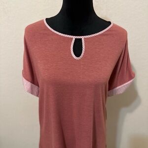 Perseption concept terracotta orange red knit tunique. Large.‎ New. Soft touch.